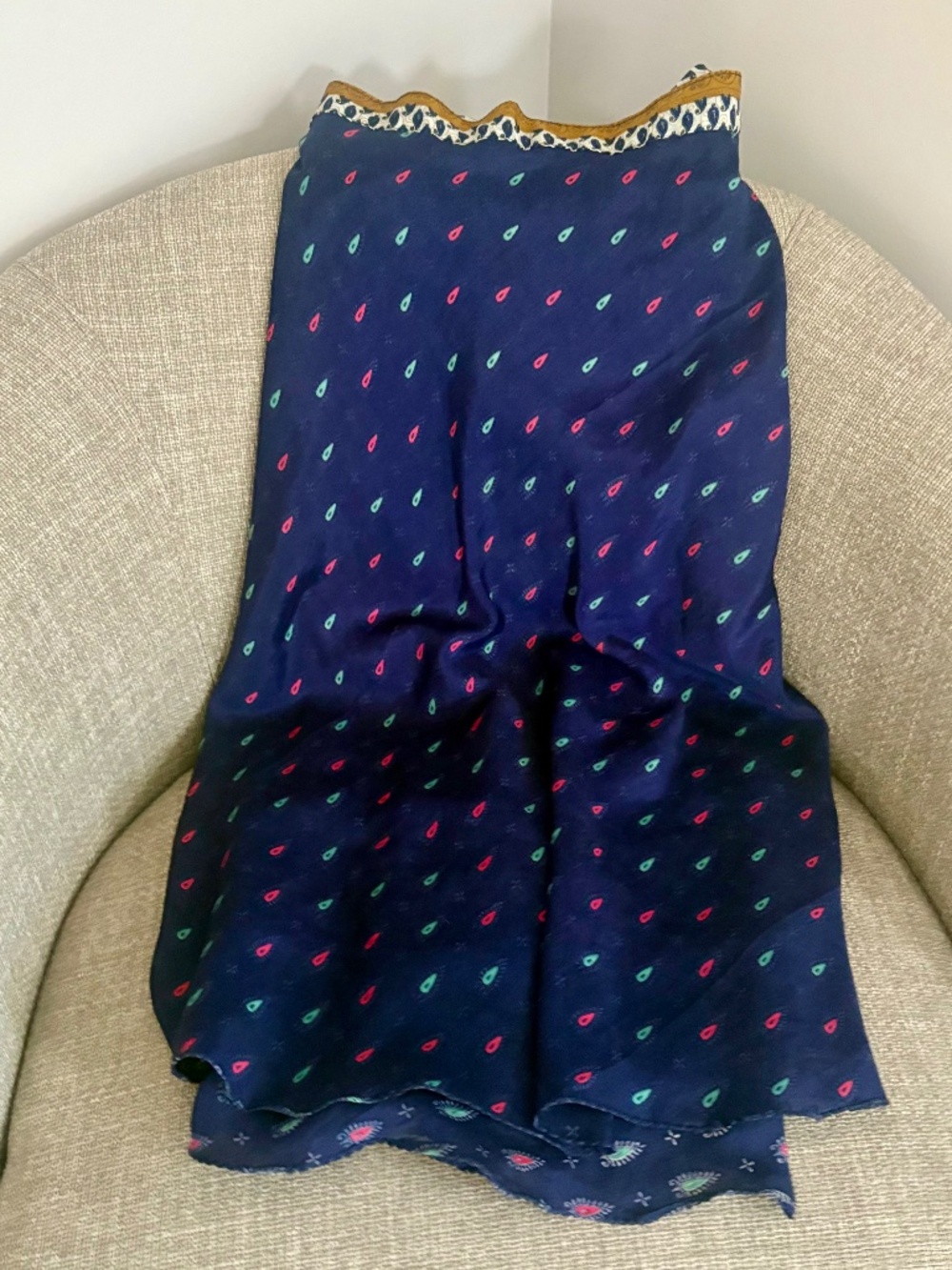 Silk Reversible Wrap Skirt
